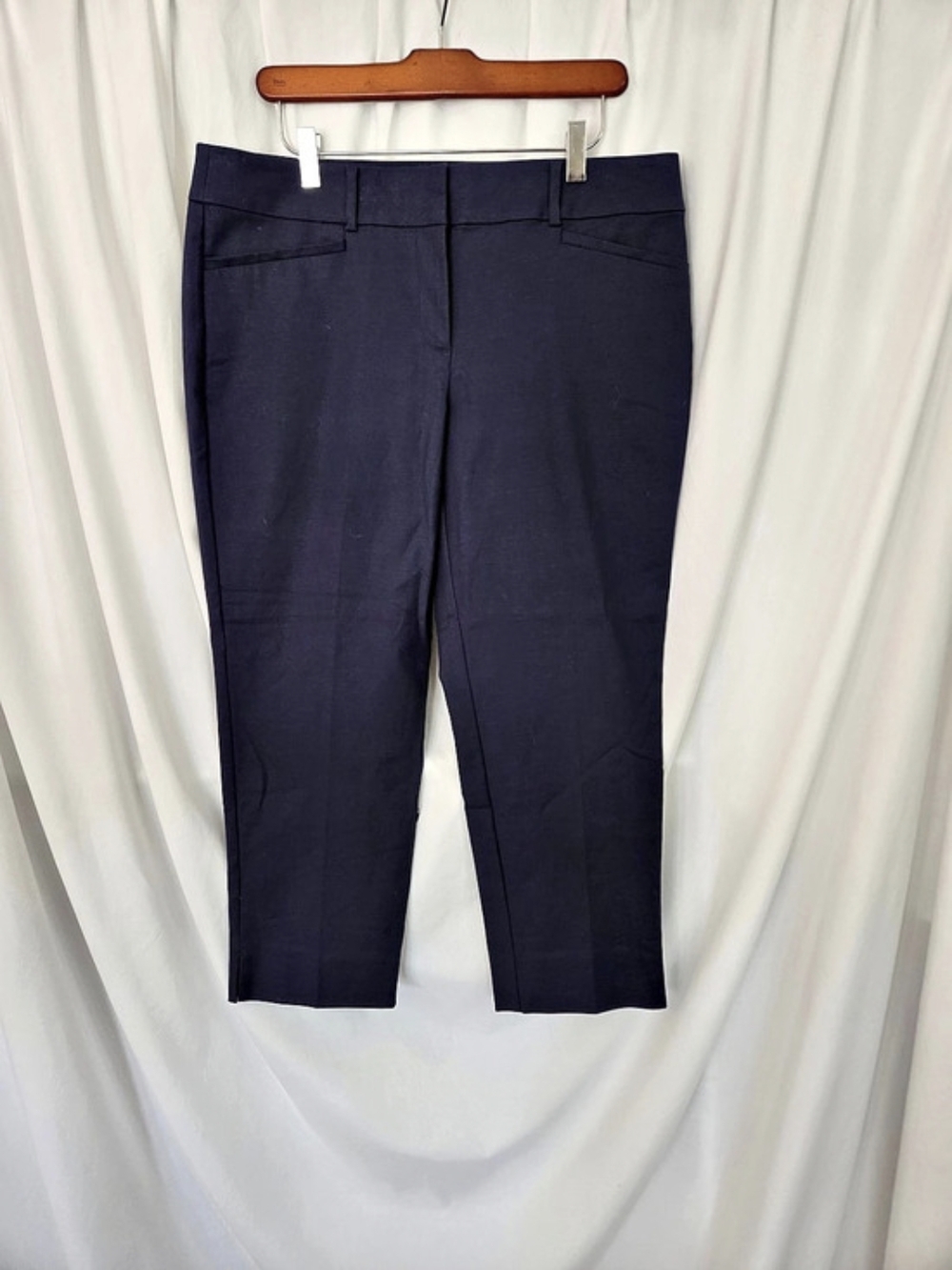 LOFT - Marisa Style The Riviera Pant Blue Cropped/Ankle Size 12P